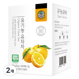 PYEONGCHANG TEA GARDEN 有機柚子茶, 2g, 2個, 10入