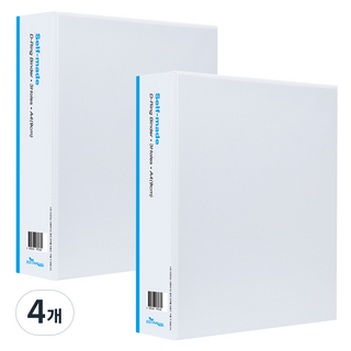 에코청운 3공 D링바인더 9cm A4, 백색, 4개