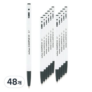 munhwA Campus101 原子筆 0.7mm, 48個, 黑色