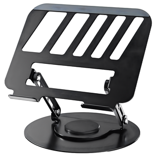 Basemo 倍魔 金屬可旋轉筆記本支架, 1個, 黑色, BMZJ091