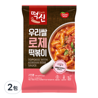 Dongwon 東遠 粉紅醬辣炒年糕 Q彈道地韓式風味 方便快捷, 2包, 360g