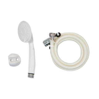三功能增壓蓮蓬頭組 台灣製造, 白色, 1組