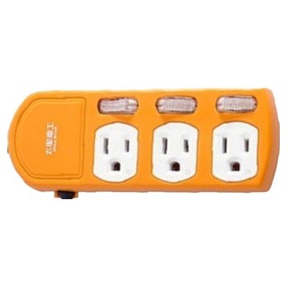 MAX STAR 太星電工 三開三插電腦線 3P 15A 彩色, 2.7m, 1條