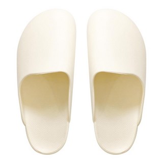 needco 飯店級EVA防滑包頭浴室拖鞋, 1雙, 奶油白色
