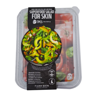 FARM SKIN 超級食物沙拉盒 酪梨面膜組, 7片, 1組