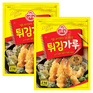 오뚜기 튀김가루, 2kg, 2개