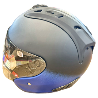 R3A6全罩式安全帽 含單層護目鏡, 水泥藍 + 黑色, 1個