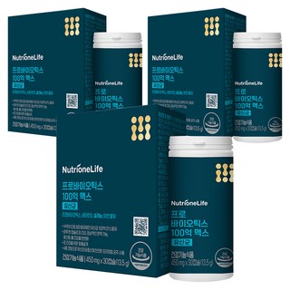 뉴트리원 프로바이오틱스 100억 맥스 유산균 13.5g, 3개, 30정