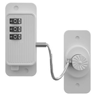 小麥購物 免打孔無痕窗戶密碼安全鎖 L558 白色, 1個