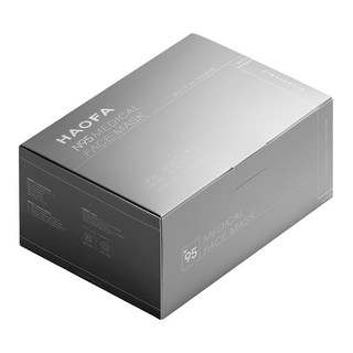 HAOFA N95立體醫療口罩 氣密型 M, 30片, 1組, 丁香藍