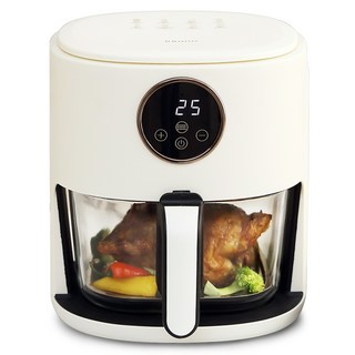 BRUnO 數位玻璃氣炸鍋 3.8L, 米色, AFG-2413D