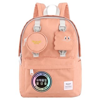 히마와리 노트북 초경량 키링 학생백팩 No.0422, 피치, 1개