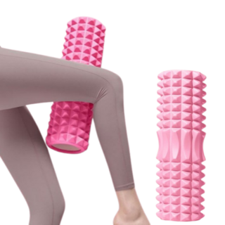 사비나 피트니스 EVA 돌기형 지압 요가 폼롤러, 핑크, 1개