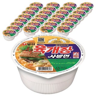 농심 육개장 사발면 86g, 36개
