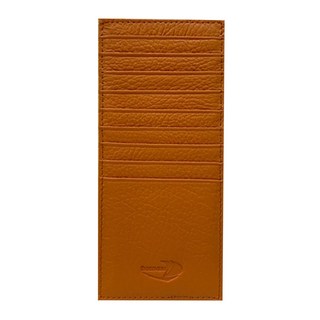 DISCOVERY 發現者 全牛皮卡片夾/證件夾 18卡層, 17 x 7.8cm, 橘色