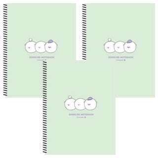 morning glory 2500 加厚左翻練習本, 款式隨機, 3本