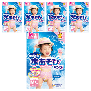 滿意寶寶日本版 玩水褲 女童用 6~12kg, M, 15片