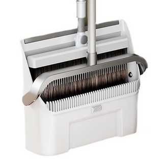 毛髮剋星 魔術掃把組 加寬省力款 34cm大掃把, 白灰色, 1組