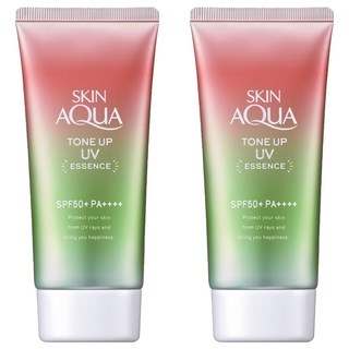 SKIN AQuA 水潤肌 柔光透亮防曬飾底凝露 玫瑰粉 80g, 2件