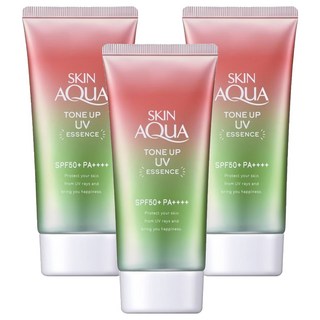 SKIN AQuA 水潤肌 柔光透亮防曬飾底凝露 玫瑰粉 80g, 3件