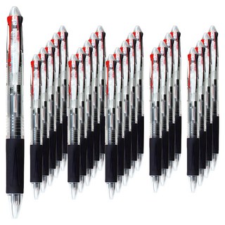 모닝글로리 슬립온 3색 볼펜 0.7 mm, 화이트, 24개