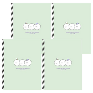 morning glory 2500 加厚左翻練習本, 款式隨機, 4本