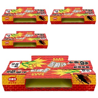 安德生 蟑愛呷 黏蟑屋 10片裝 附無毒誘餌, 4盒