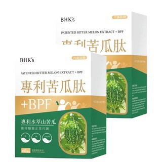 BHK's 專利苦瓜月肽 +BPF 素食膠囊, 3g, 60顆, 2罐