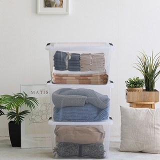 아이리스 리빙박스 DDTB, 투명, 66L, 3개