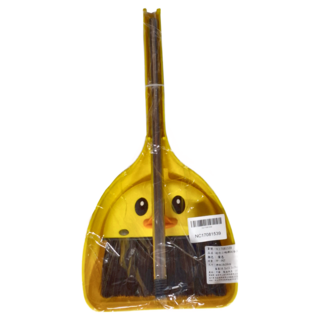 E dot 迷你小鴨掃把畚箕組 黃色 PP/PET材質, 1組