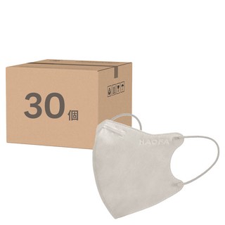 HAOFA 氣密型 N95 立體醫療口罩 M, 30個裝, 1組, 亞麻灰杏灰耳