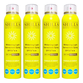 SHILLS 舒兒絲 很耐曬超清爽舒緩美白防曬冰鎮噴霧 SPF50+ ★★★, 180ml, 4件