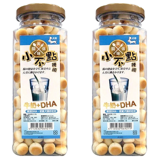 WishBone 美味關係 犬用 小不點饅頭 160g 狗狗零食 寵物點心, 牛奶 + DHA, 2罐