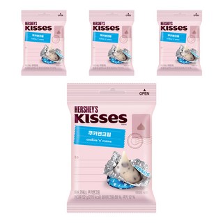 HERSHEY'S 好時 KIsses 水滴巧酥可可, 52g, 4袋