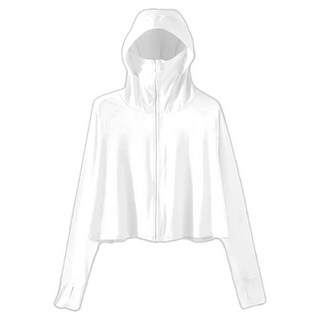 FANCY LIFE 冰絲涼感防曬衣，UPF50+防曬，透氣面罩，加寬帽簷，一體式設計, 均碼, 白色, 1件