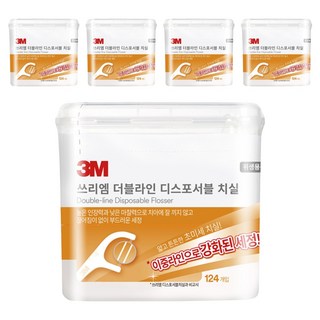 3M 雙線細滑牙線棒 散裝, 124支, 5盒