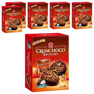 義美 榛果巧克力酥片 奶素 黑可可, 140g, 6盒