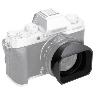 JJC 富士軟片 XF 27 F2.8 XE5 23mm F2.8 R WR 鏡頭方形遮光罩, 1個, LH-JXF27II