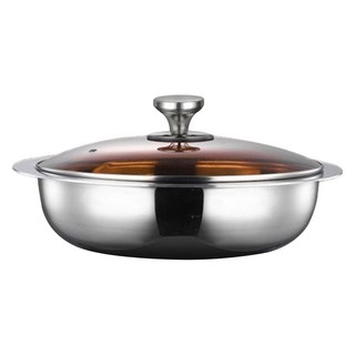 gellis鵲利仕31cm nordic系列sus304含蓋節能一體成型超厚鑄壽喜燒鍋火鍋ih爐可用鍋, 31cm, 銀色, 1入