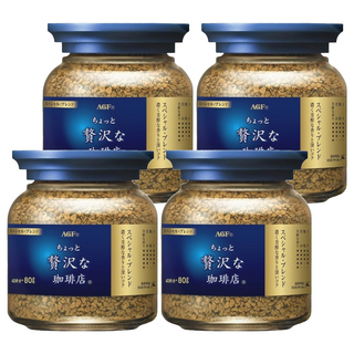 AGF 微奢華咖啡店 香醇咖啡罐 藍金, 80g, 1入, 4罐