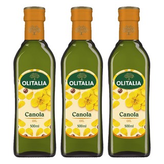 OLITALIA 奧利塔 頂級芥花油，單元不飽和脂肪含量高，適合高溫料理，750ml, 500ml, 3瓶