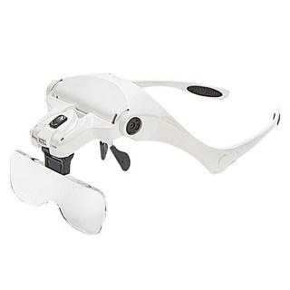 PUSH 普旭 2LED 5鏡片頭戴式放大閱讀燈 頭戴式/夾耳式可替換, B39, 1台