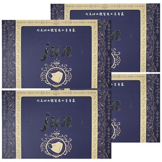 JUN 郡昱 立體醫療口罩 未滅菌 M 13.5 x 10.5cm, 曜石黑, 20片, 4盒