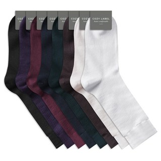 COZY LABEL 男士長筒羅紋襪 8雙組