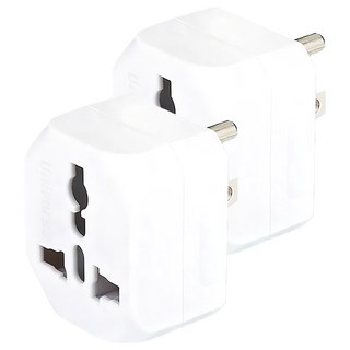 Dr.AV 聖岡科技 台灣專用萬國轉換插頭 3孔 TNT-85, 白色, 2個, 4cm