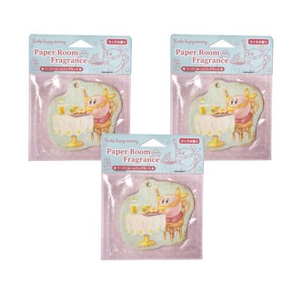 星之卡比 卡比快樂早晨系列 香氛卡 早餐款 紙質 9H*8W*0.2D cm, 3片, 荔枝香