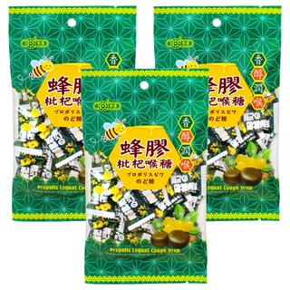 惠香 蜂膠枇杷喉糖 單顆包裝, 100g, 3袋