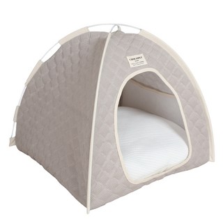 초코펫하우스 강아지 여름 쿨링 얼음의집, 베이지, 1개