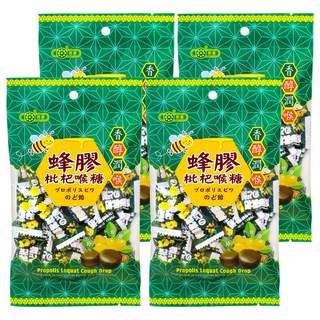 惠香 蜂膠枇杷喉糖 單顆包裝, 100g, 4袋
