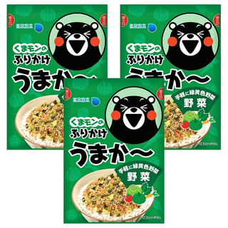 日本海水 熊本熊 蔬菜風味拌飯料, 3個, 25g